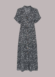 Abstract Smudge Tiered Dress