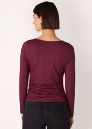 Ruched Side Long Sleeve Top