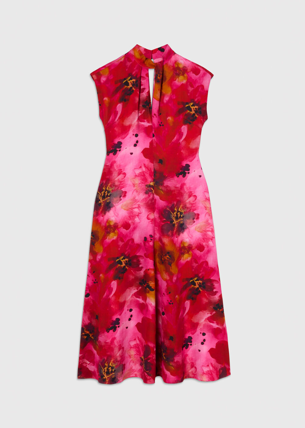 Painterly Floral Midi Dress