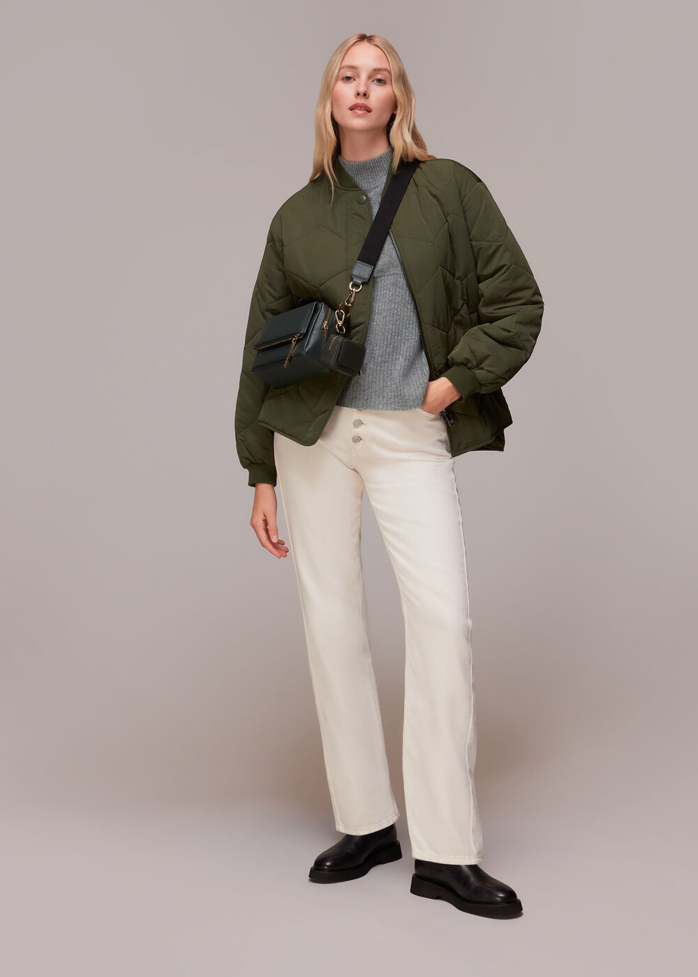 Ribbed Panel Cashmere Sweater