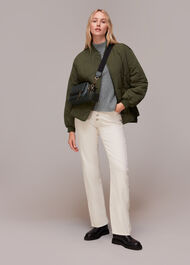 Ribbed Panel Cashmere Sweater