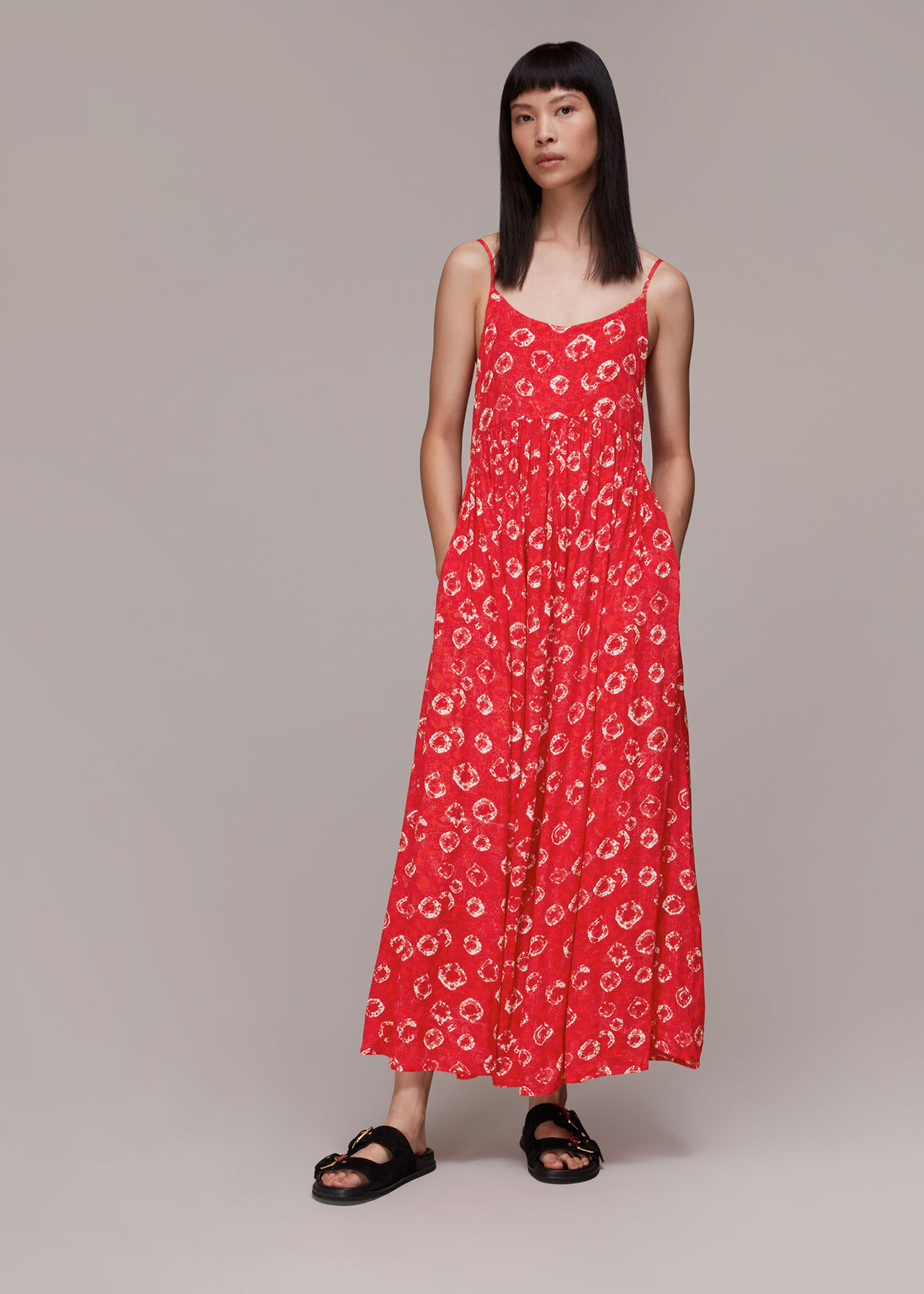 Multicolour Tie Dye Floral Carmen Dress | WHISTLES