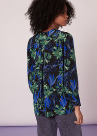 Scaling Blossom Silk Shirt