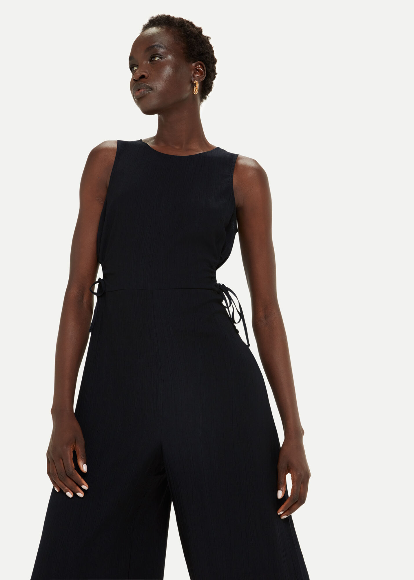 Black Cut Out Jumpsuit WHISTLES