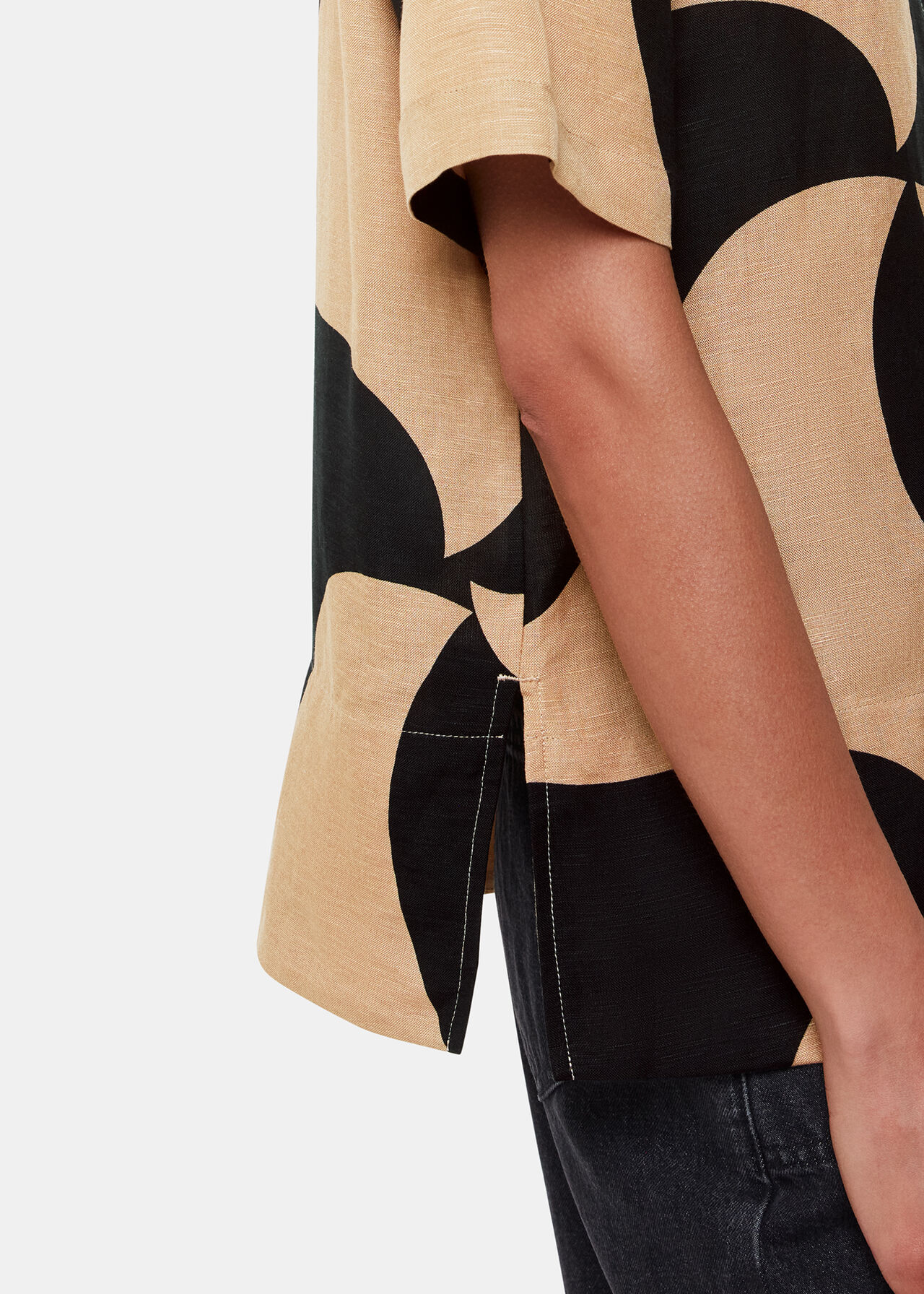 Swirl Linen Blend Shirt