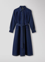 Waisted Midi Shirt Dress