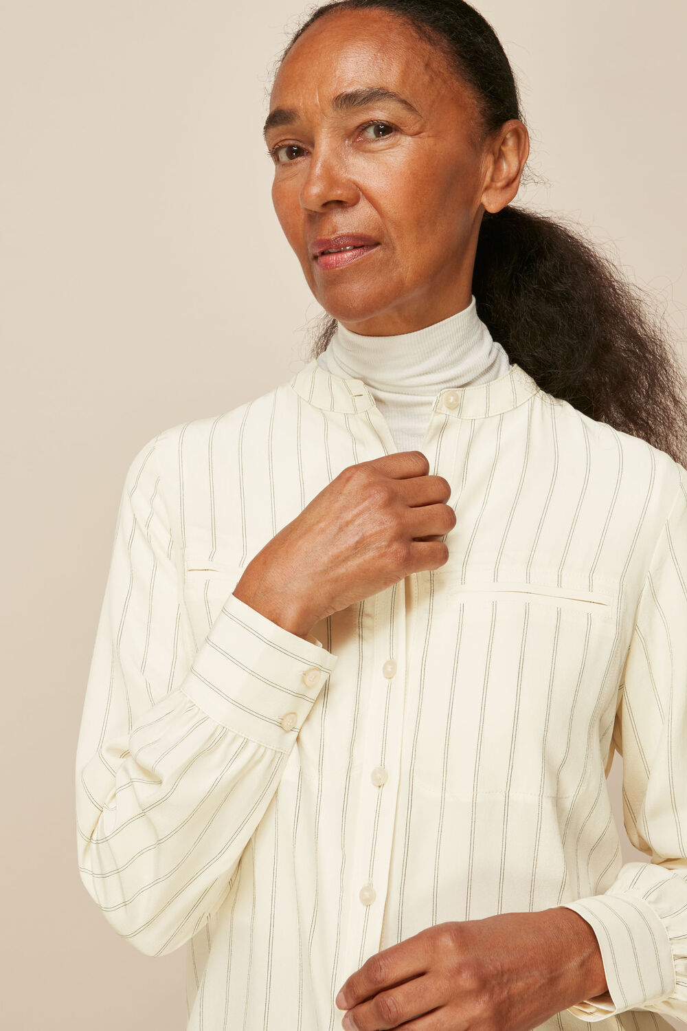 Stripe Silk Shirt