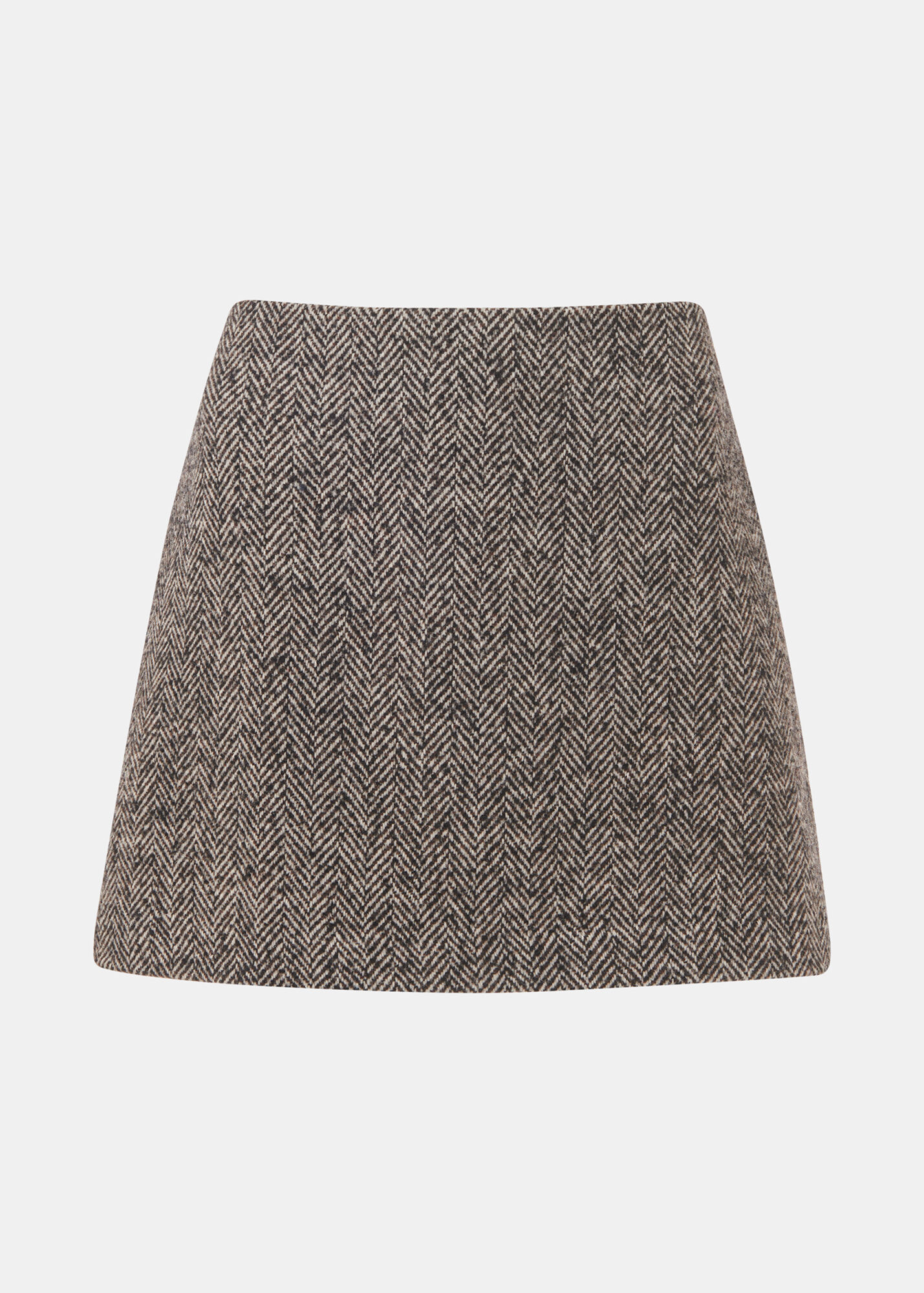 Herringbone Mini Skirt without Belt