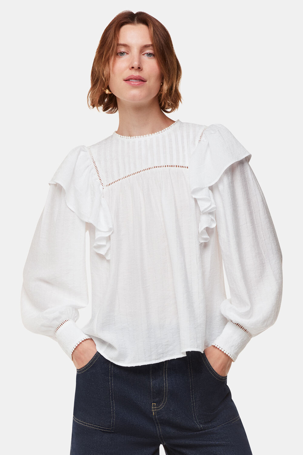 Johanna Textured Frill Blouse