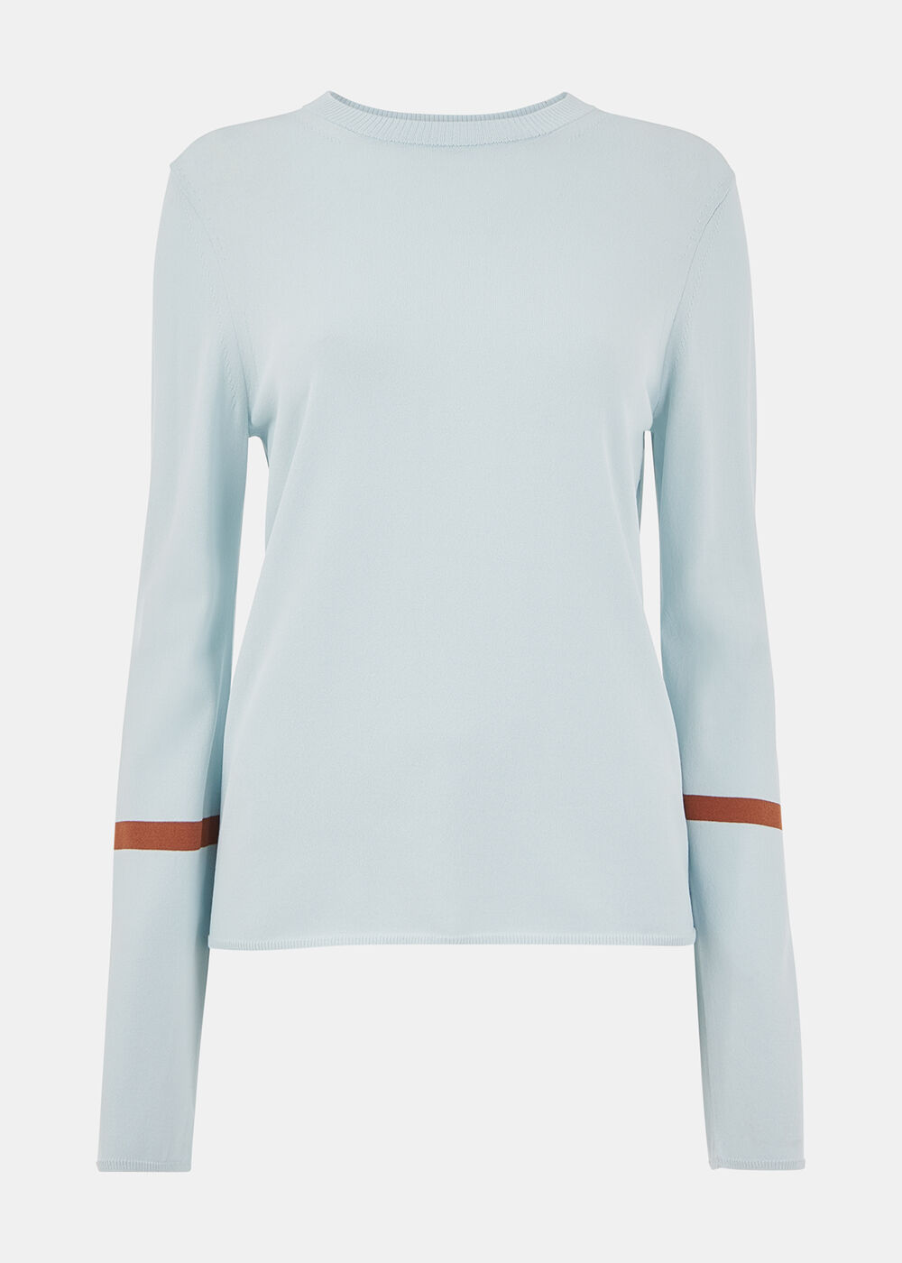 Stripe Sleeve Detail Crew