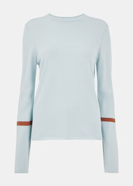 Stripe Sleeve Detail Crew