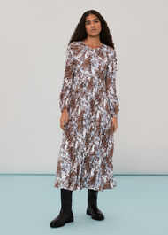 Leio Patch Animal Midi Dress