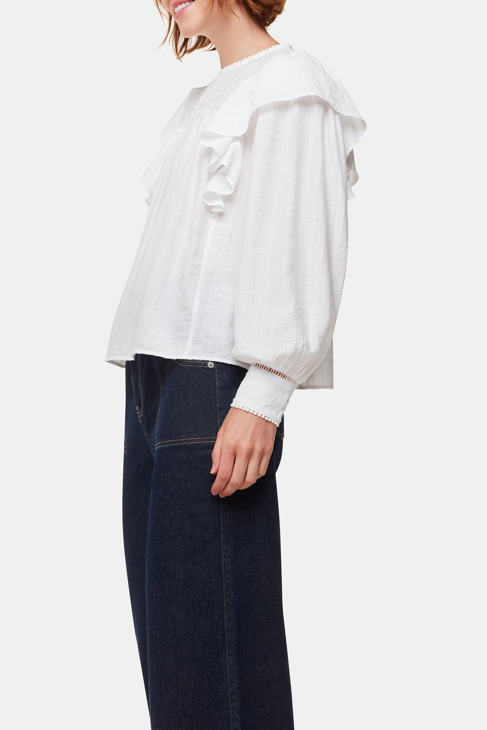 Johanna Textured Frill Blouse