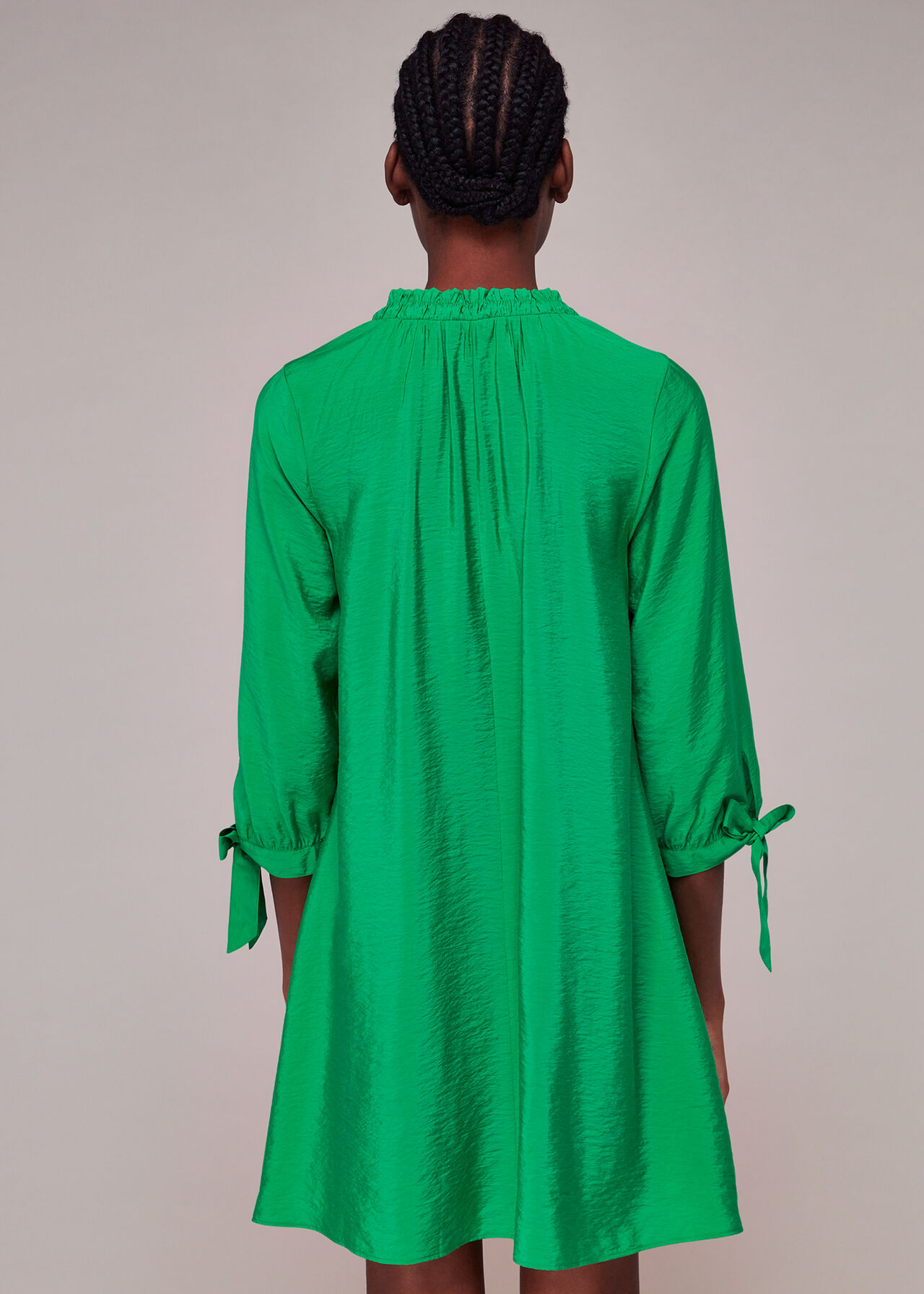 Lydia Gathered Trapeze Dress