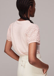 Broderie Puff Sleeve T-Shirt