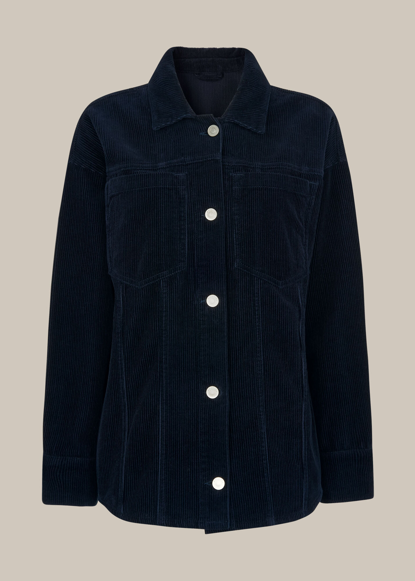 Navy Utility Cord Overshirt Jacket WHISTLES