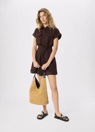 Pocket Detail Linen Playsuit