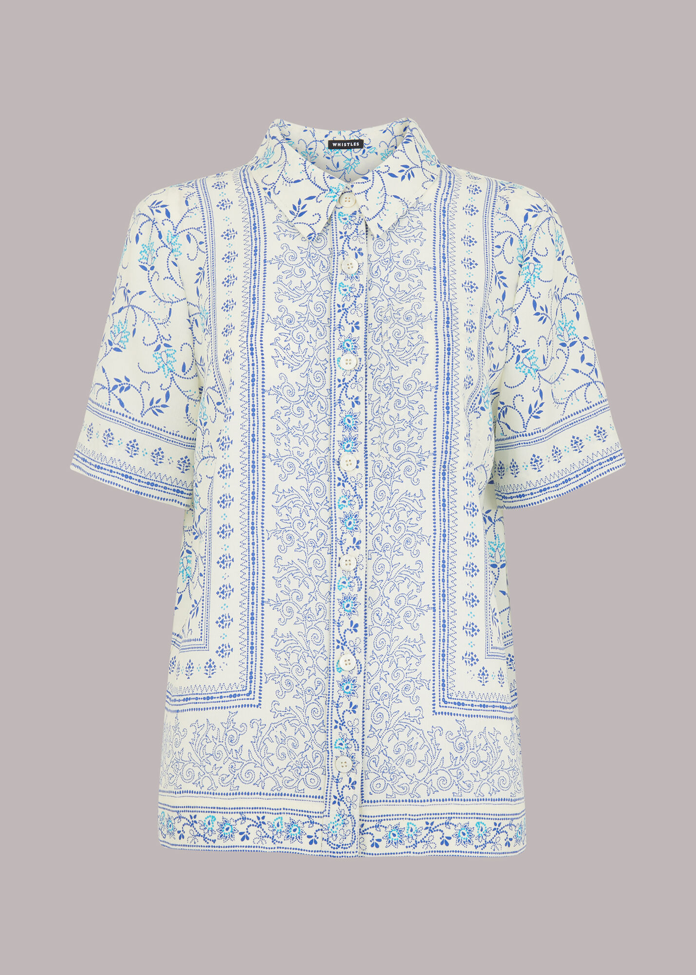 Bandana Print Bowling Shirt |