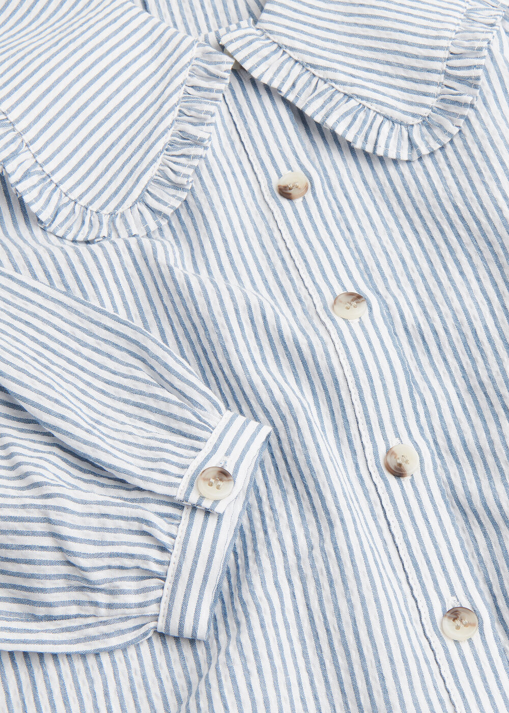 Oversized Collar Stripe Top