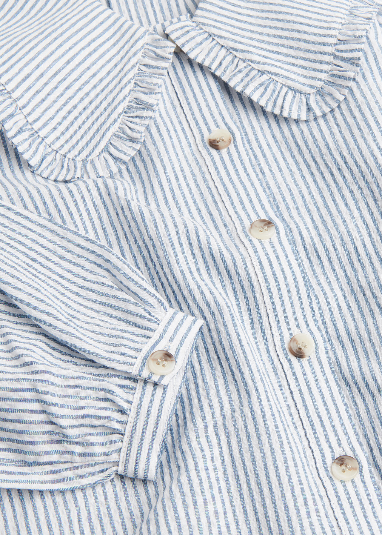 Multicolour Oversized Collar Stripe Top WHISTLES