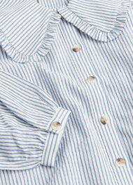 Oversized Collar Stripe Top