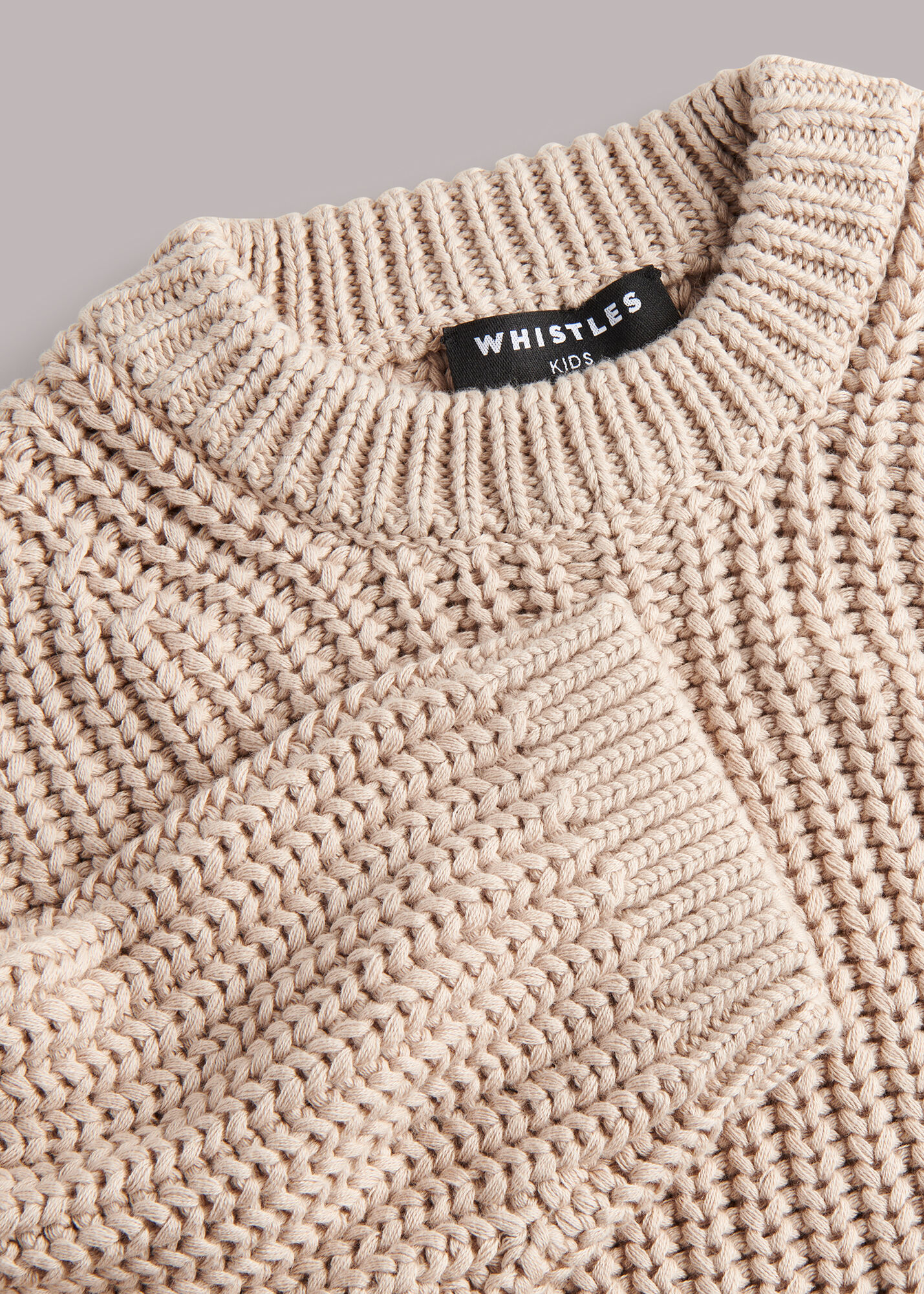 Camel Chunky Cotton Rib Sweater