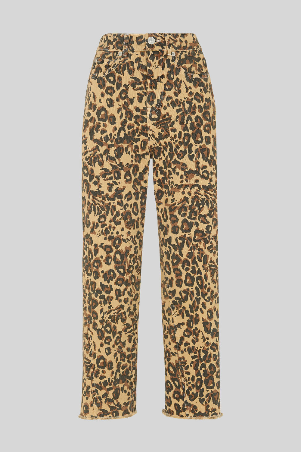 Leopard High Waist Barrel Leg Leopard Print