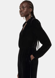 Wrap Velvet Jumpsuit