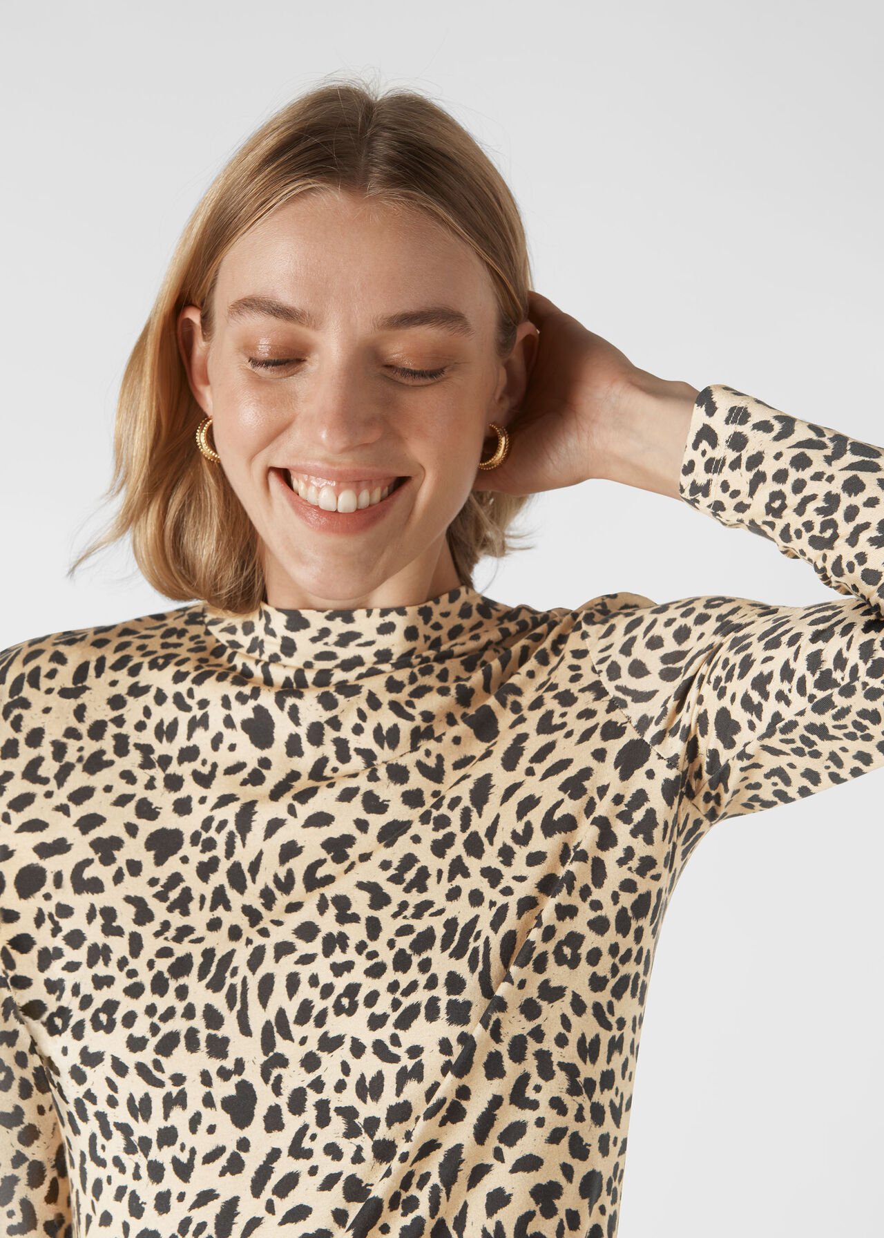 Brushed Cheetah Essential Top Leopard Print