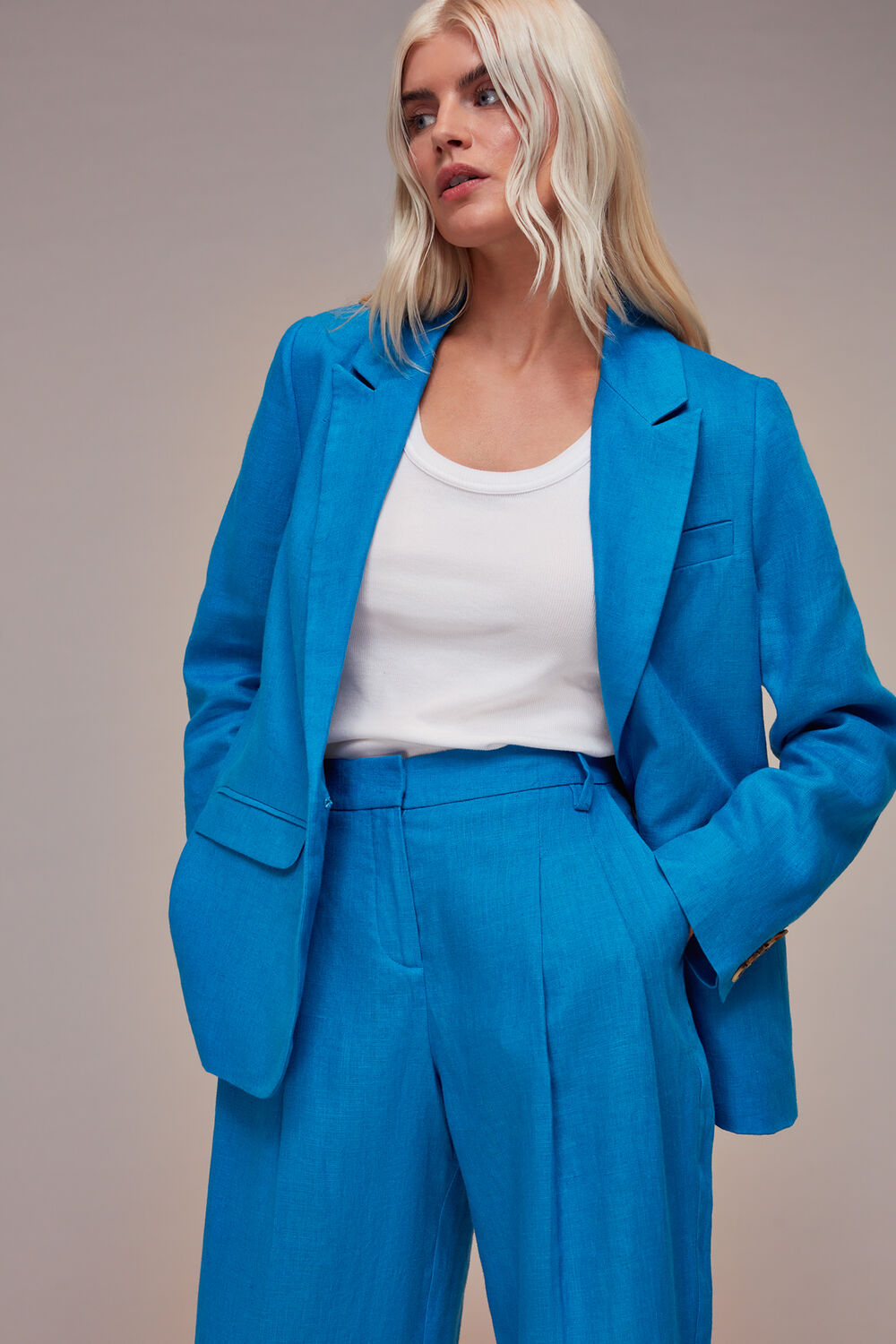 Petite Leonie Linen Trouser