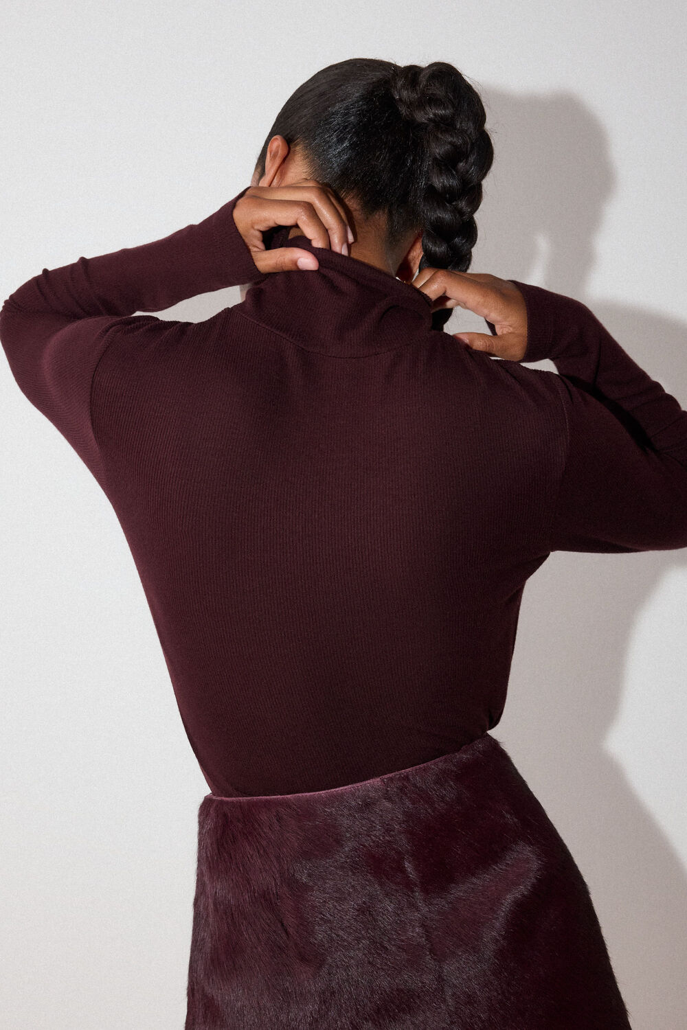 Burgundy Essential Ribbed Polo