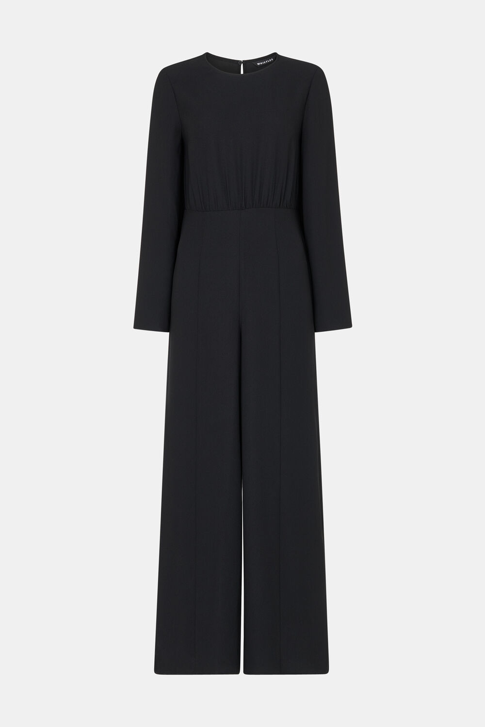 Black Bonnie Gathered Jumpsuit