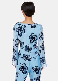 Hazy Floral Velvet Top