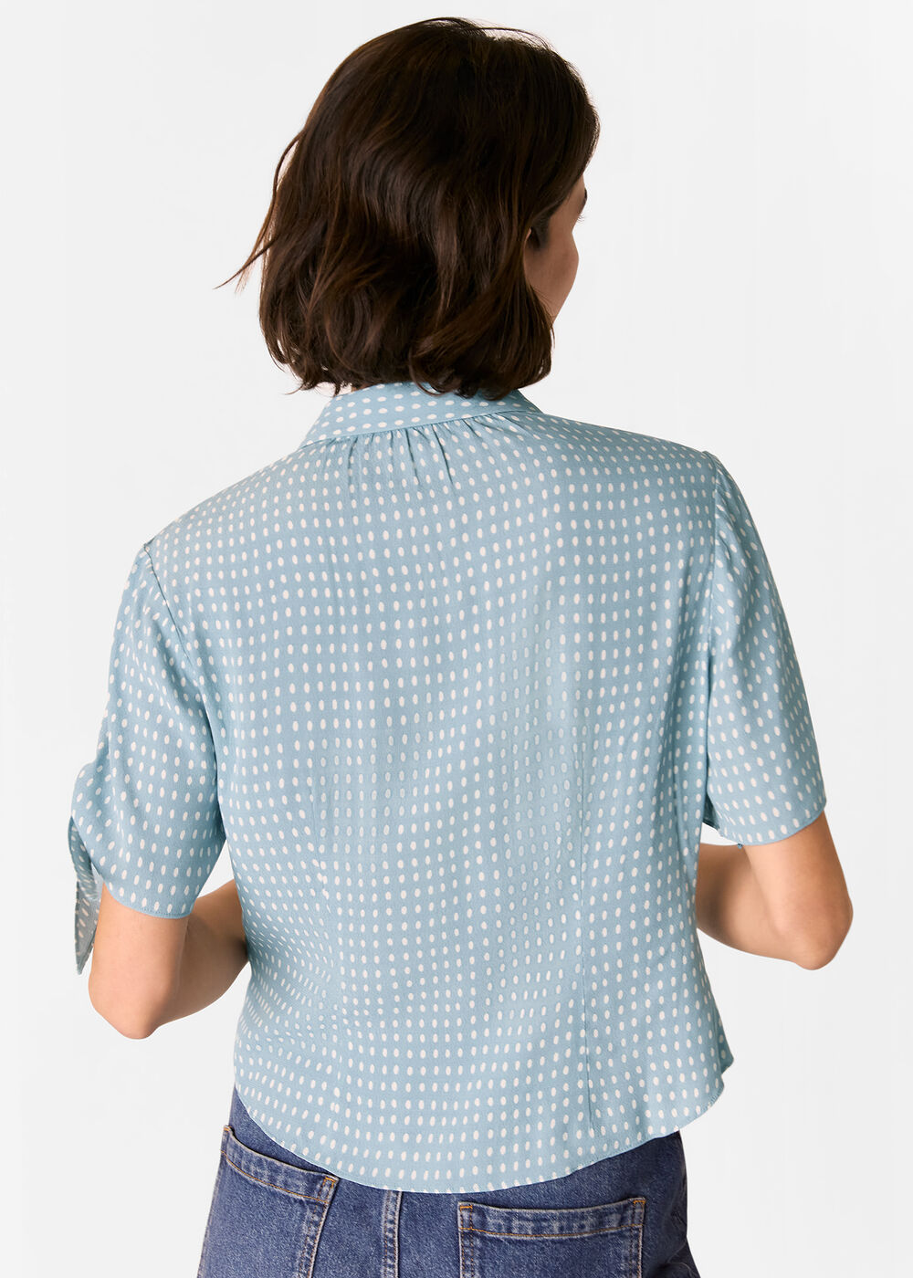 Oval Spot Tie Sleeve Shirt