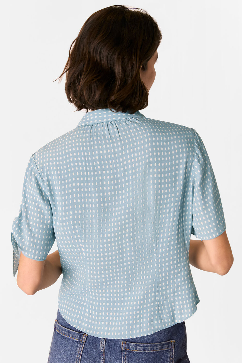 Oval Spot Tie Sleeve Shirt