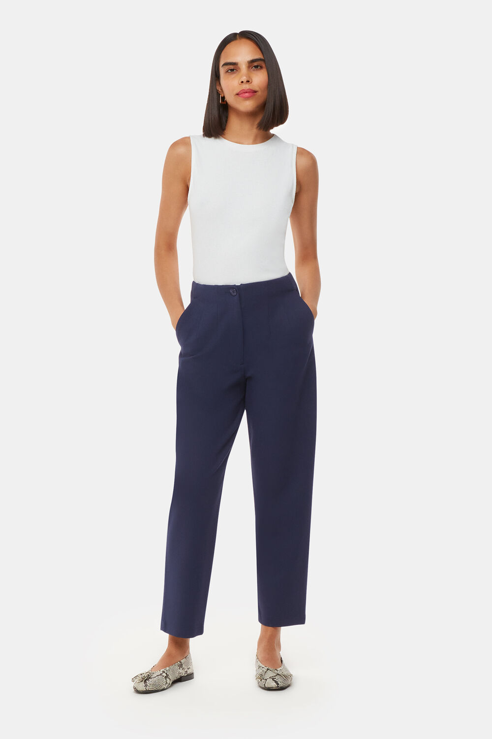 Navy Lila Ponte Trouser