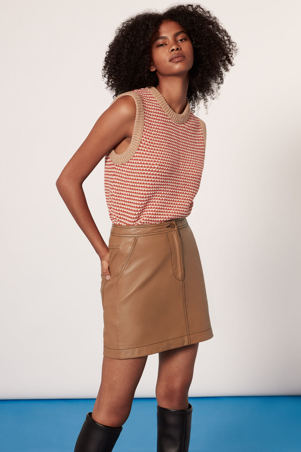 Stevie Leather Mini Skirt