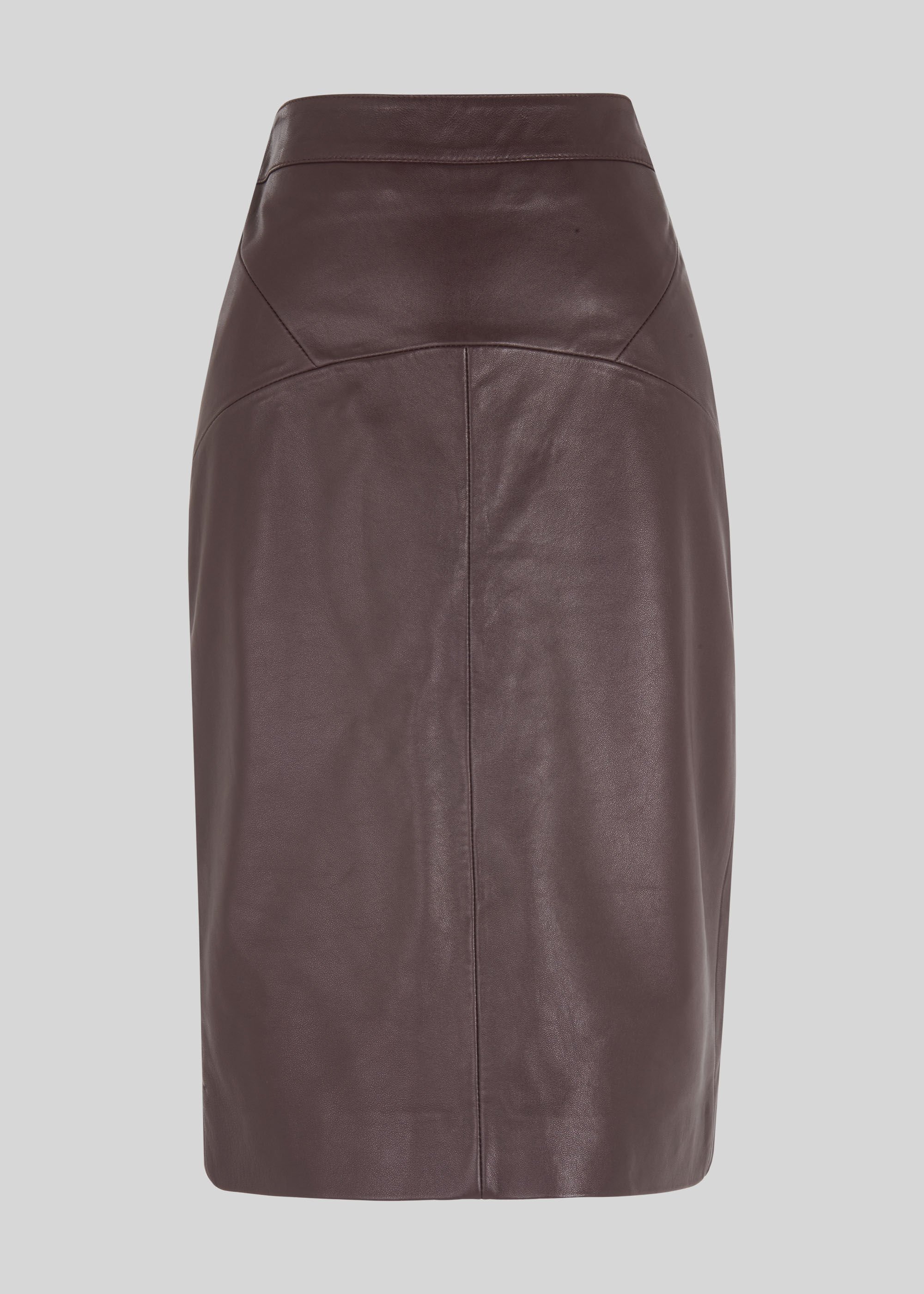 Whistles burgundy leather skirt shop
