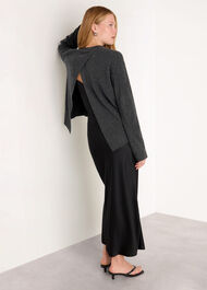 2 In 1 Satin Midi Dress