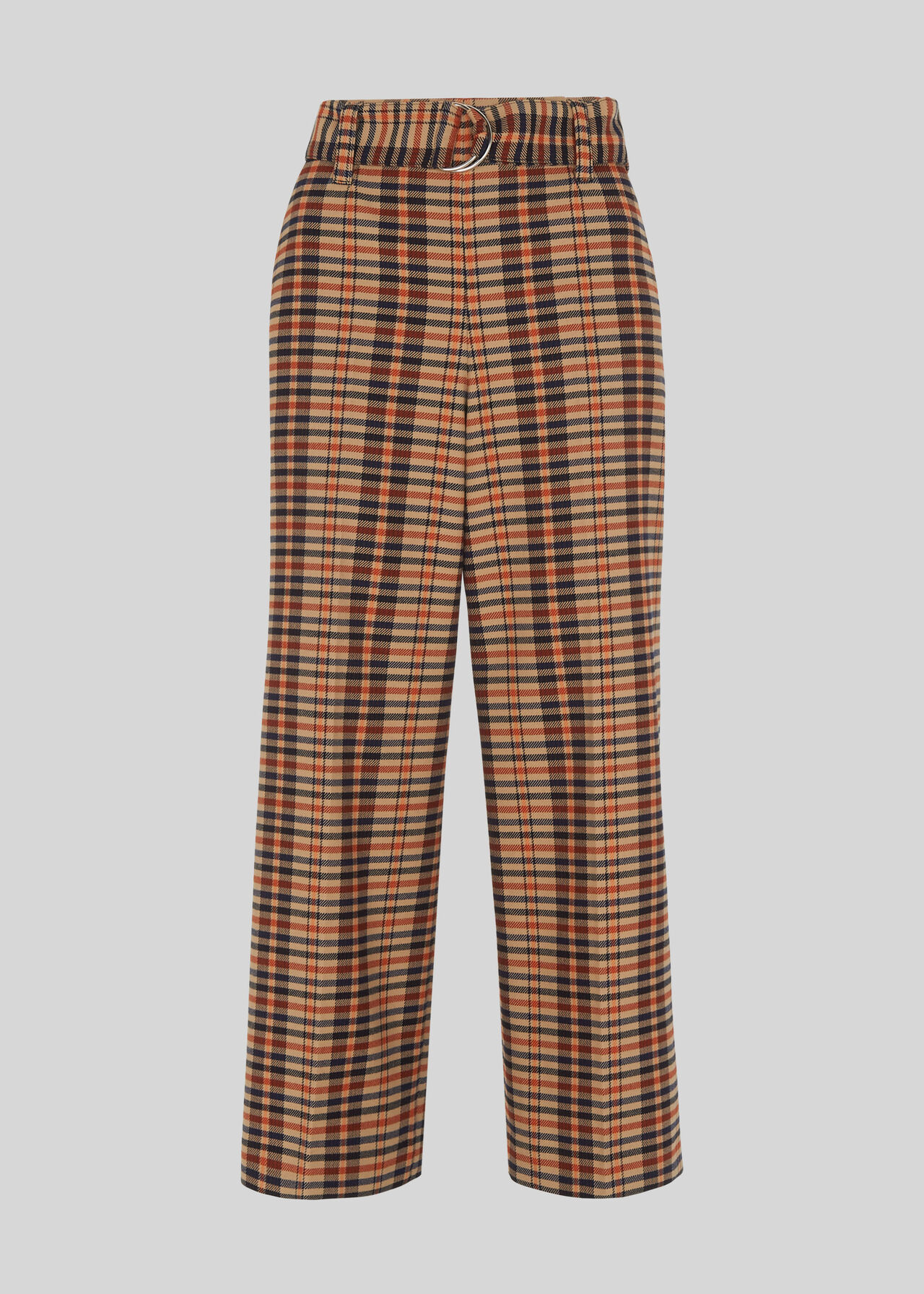 Check Wide Leg Trouser Multicolour