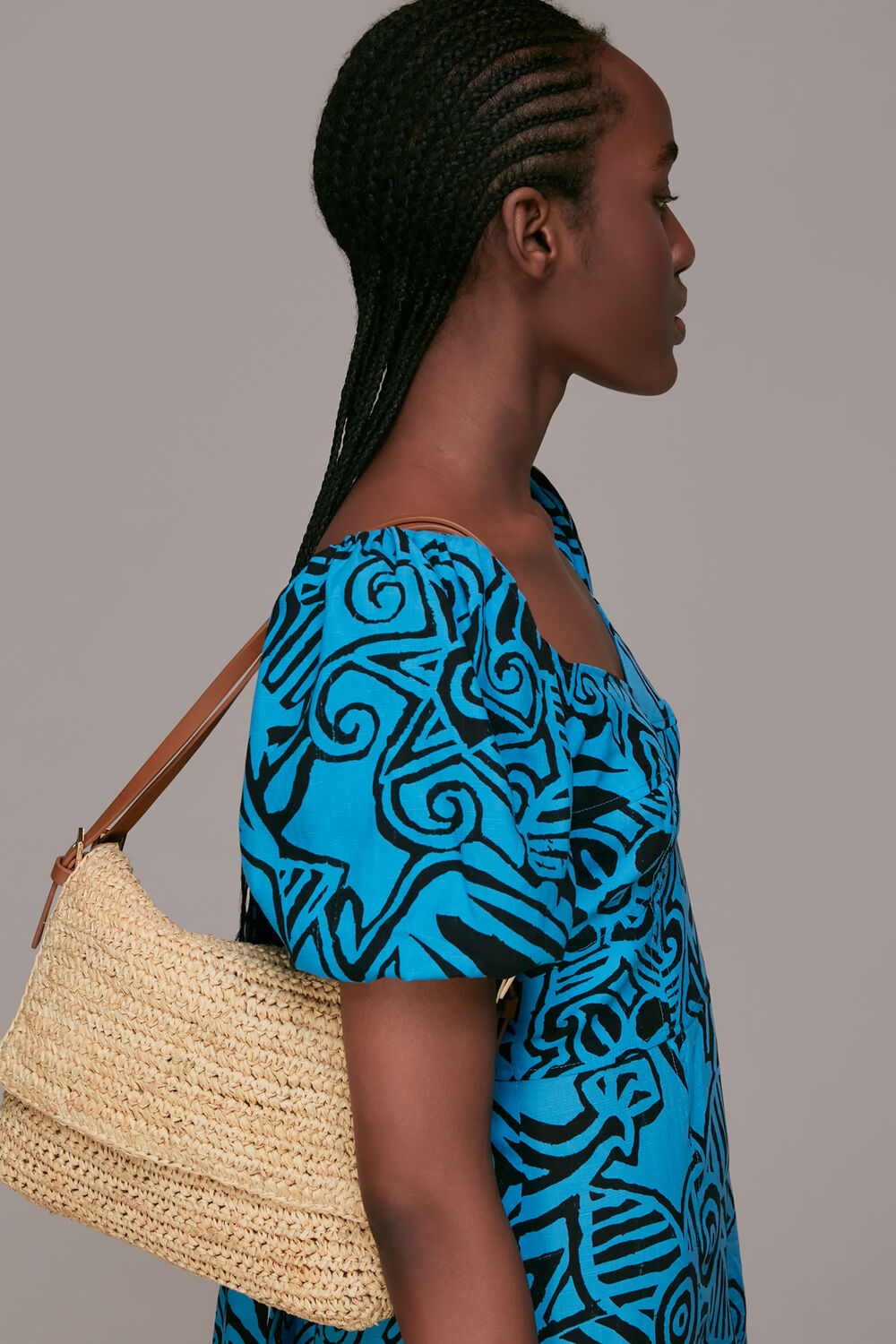 Karis Straw Shoulder Bag