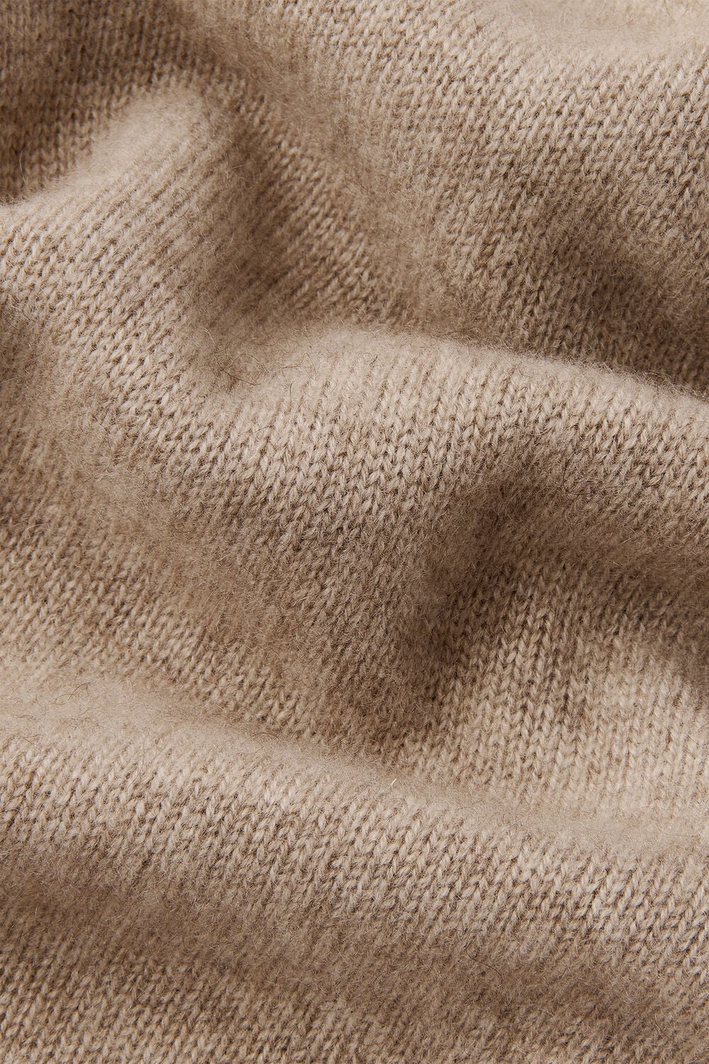 Neutral Heavy Cashmere Crew Neck Knit