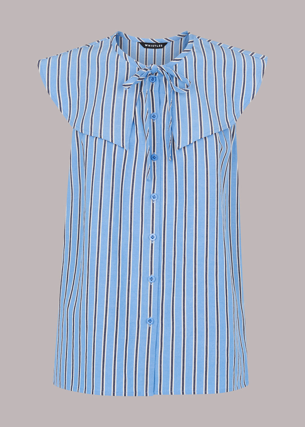 Maggie Stripe Collar Top