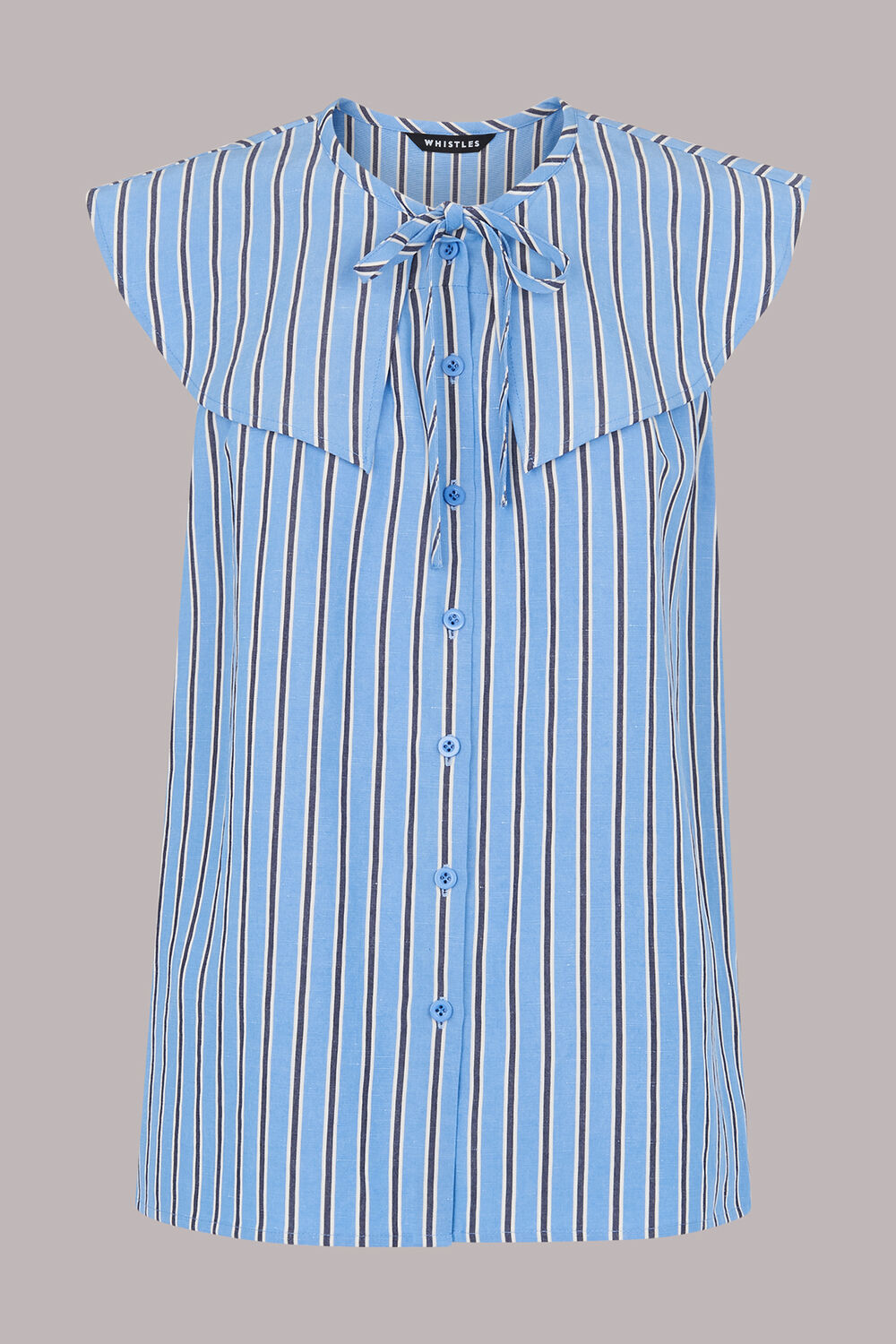 Maggie Stripe Collar Top