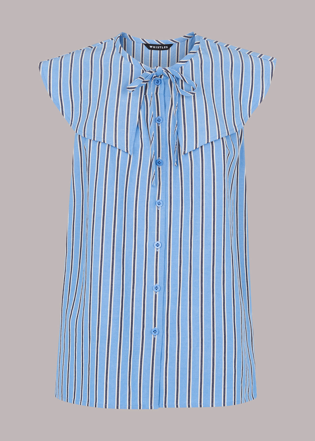 Maggie Stripe Collar Top