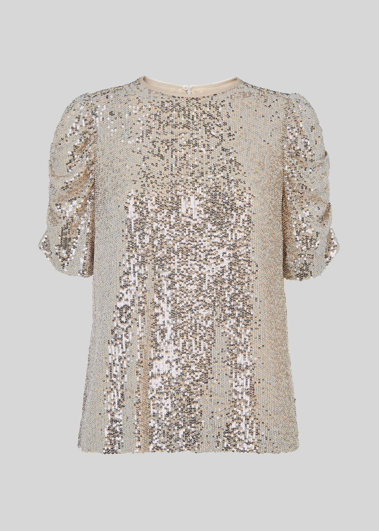 Seema Sequin Top Silver