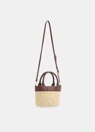 May Collar Straw Crossbody Bag