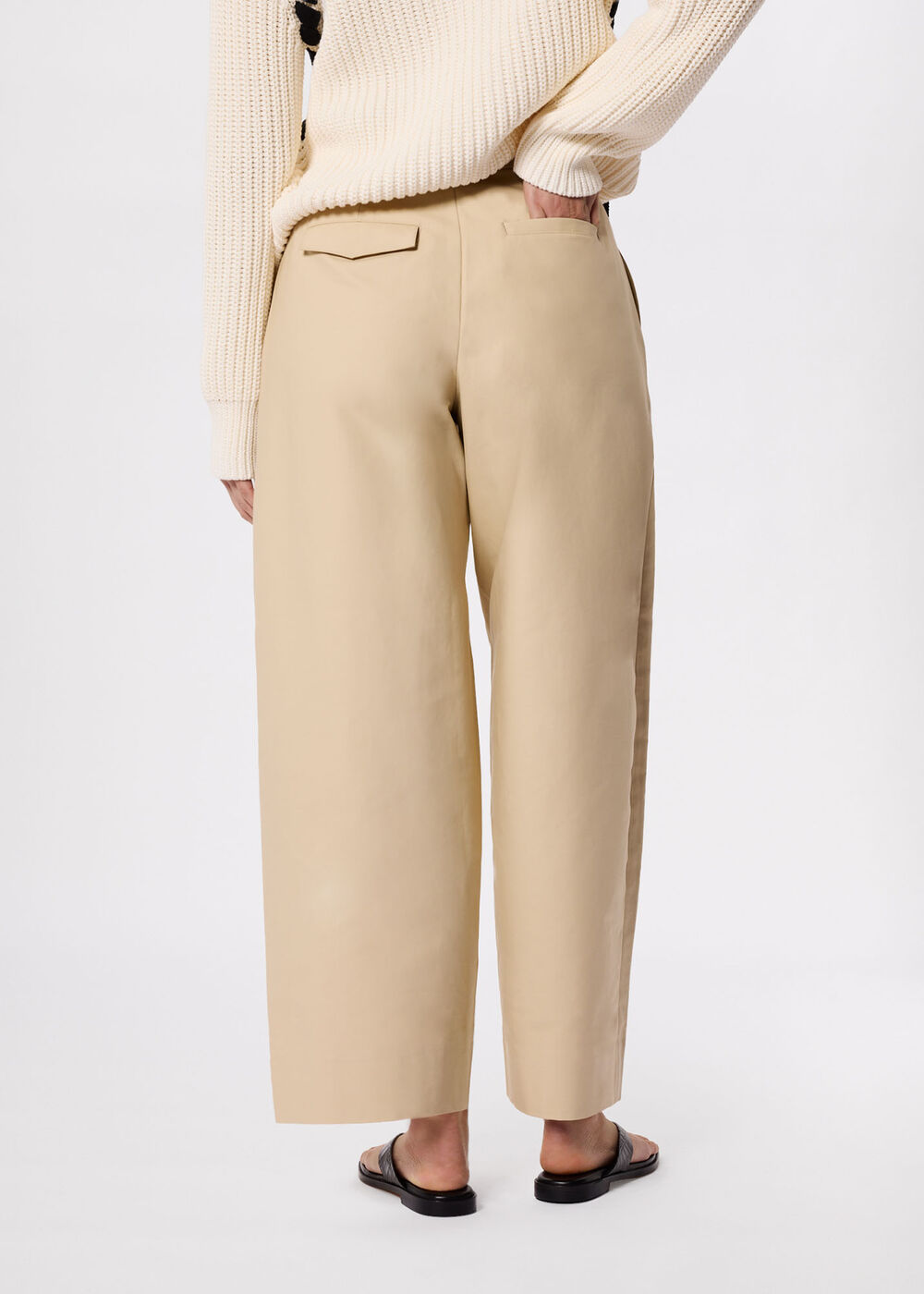 Cotton Barrel Leg Trouser