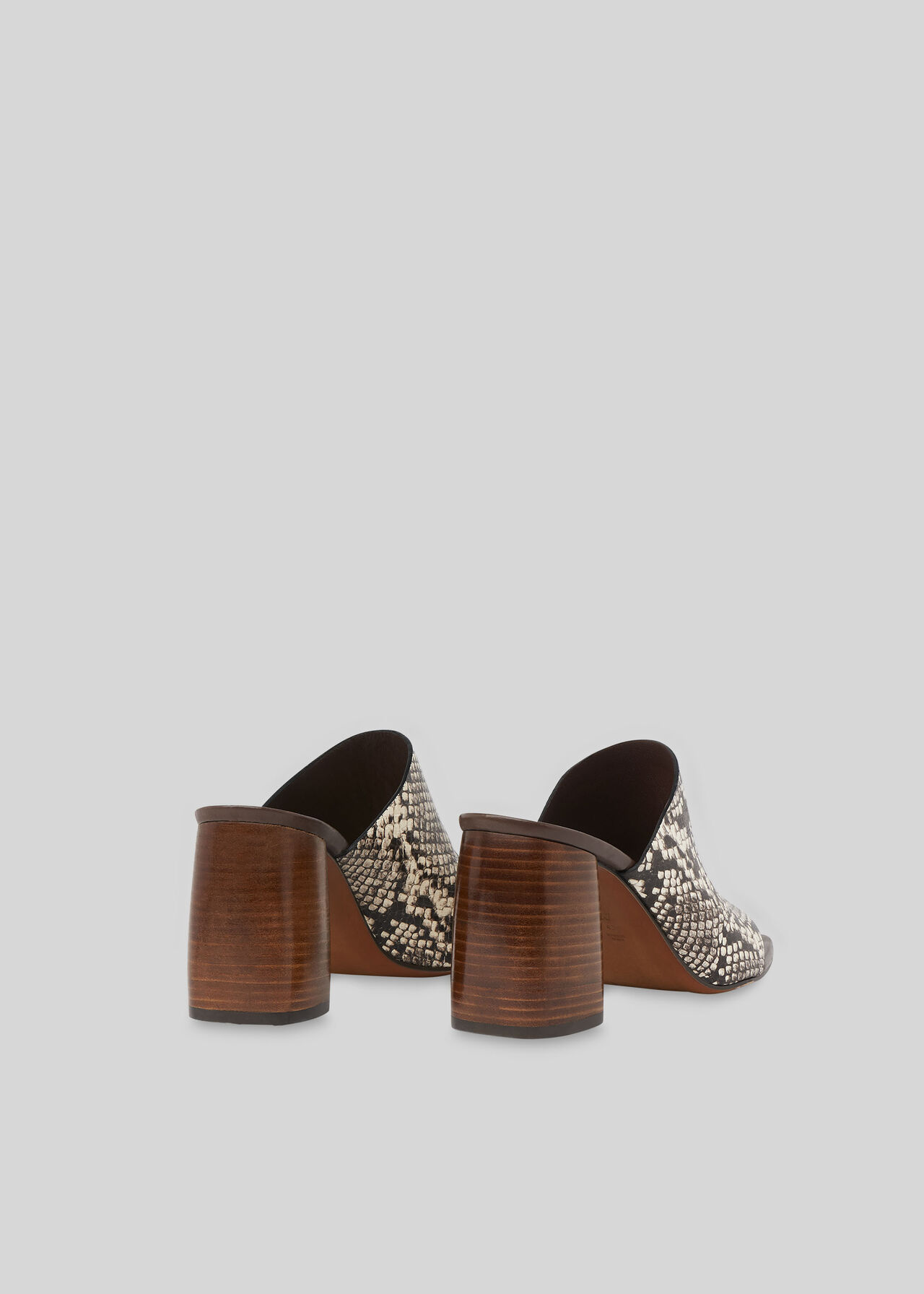 Acre Toe Loop Mule Snake Print