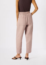 Linen Barrel Leg Trouser